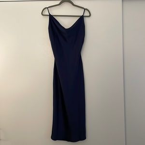 Petal and Pup Satin Persia Dress (navy, sz 4)